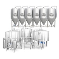 HG 1000L 2000L stainless steel fermentation beer brewery equipment micro brewing machine turnkey project